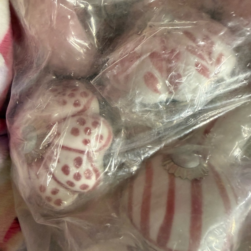 Pink and White Ceramic Drawer Pulls